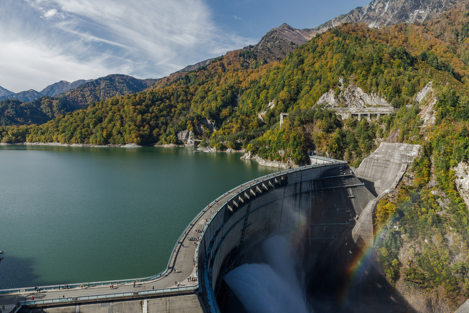 Kurobe Dam and Rainbow